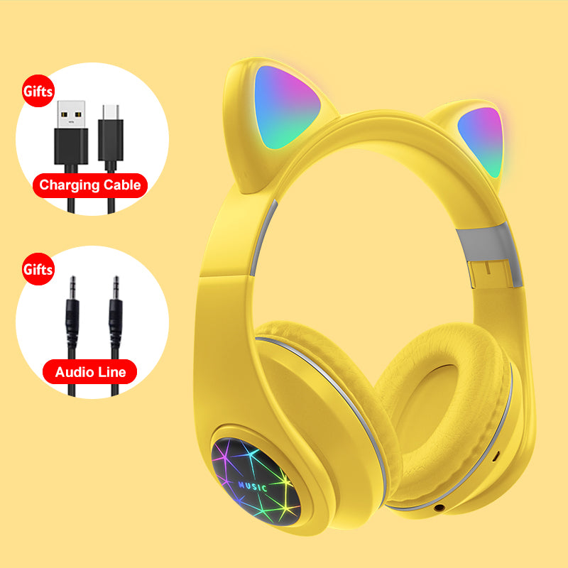 Écouteurs de sport sans fil à oreilles de chat – Bluetooth, réduction de bruit et maintien sûr