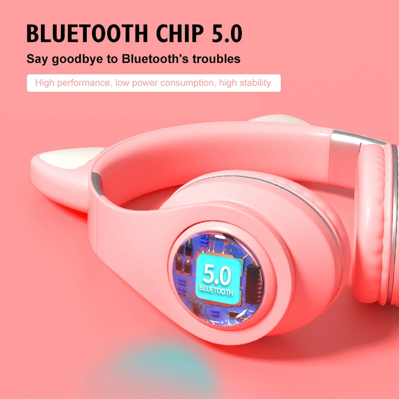Écouteurs de sport sans fil à oreilles de chat – Bluetooth, réduction de bruit et maintien sûr