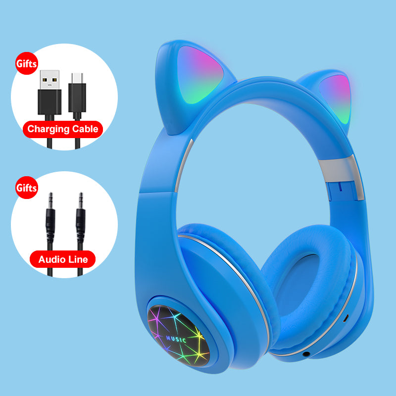Écouteurs de sport sans fil à oreilles de chat – Bluetooth, réduction de bruit et maintien sûr